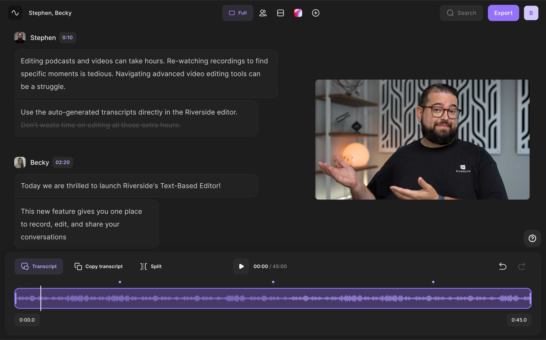 riverside video editor