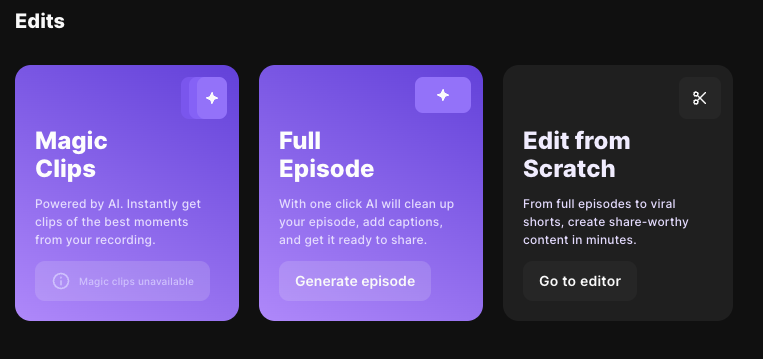 riverside video editing options