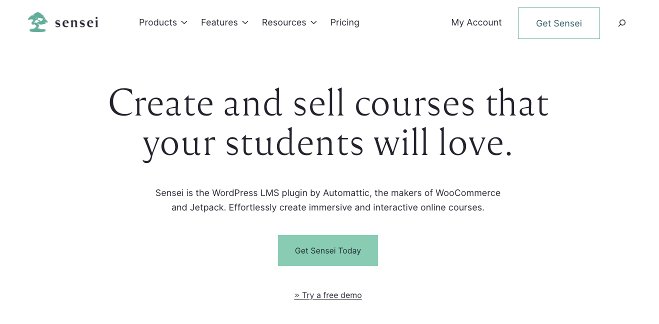 Sensei online course platform