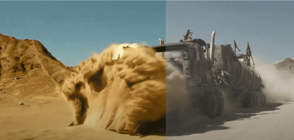 Post production color correction.