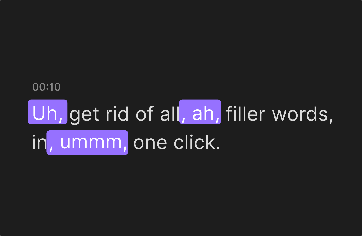 Filler word removal on Riverside